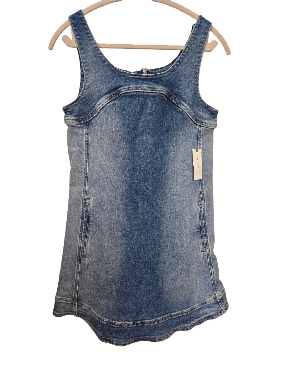 Pilcro Light Blue Washed Denim Mini Dress